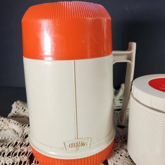Thermos Lot of 2 Model 6002 10 oz & Food Container Insulated Jar Vintage - Picture 5 of 10